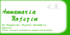 annamaria mojszin business card